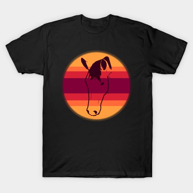 Sunset horse face T-Shirt by RedHeadAmazona